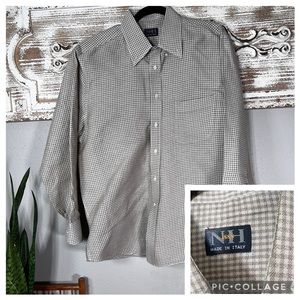 1888 NH Nick Hilton plaid button down shirt size Large‎